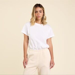 Nuuds Everyday T-shirt Bodysuit in white